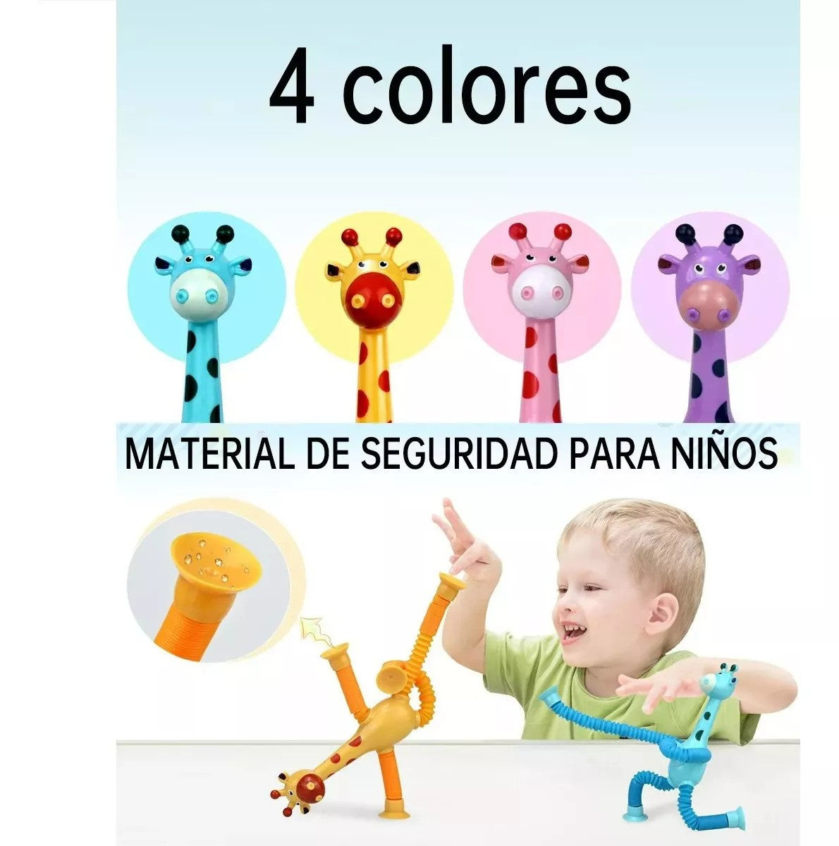 Jirafas Pegajosas (incluye pack de 4 colores)